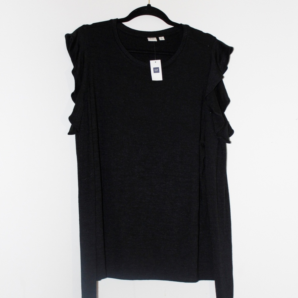 NWT Long Sleeve Cold Shoulder Flutter Top XLTALL - Picture 4 of 7